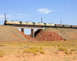 The only notable structure on the line - the bridge over Sour Water Wash at Cow Springs, AZ.