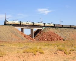 The only notable structure on the line - the bridge over Sour Water Wash at Cow Springs, AZ.