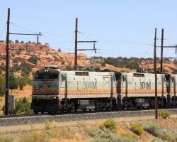 Approaching Kaibeto with Sunday's first load, showing some of the region's beautiful red rocks in the background.