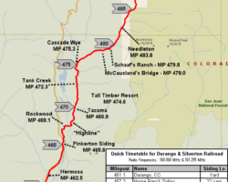 A quick map showing the Durango & Silverton's route