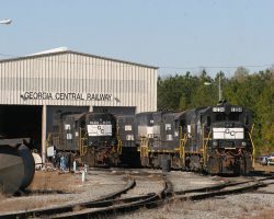 Just east of Lyons is the railroad's main shops and offices. They're just to the west of Winge Road, on the east side of town.