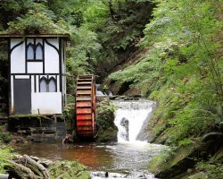 On the hike down to Lhen Coan to catch the train, you'll pass this water wheel. This was the water pumphouse for the hotel above. My understanding is that it's since been restored.