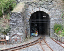 The only active rail tunnel on the island is right here, carrying the mine railway beneath the highway and the Manx Electric.  It's also now used as secure equipment storage for the restored line.