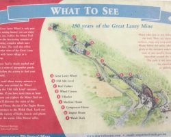 An overview of the Great Laxey Mine property, showing the relationship between all the elements, including the wheel.