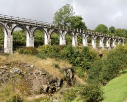 This is the stone viaduct that carries the horizontal power shaft back to the "Engine Shaft" of the mine.