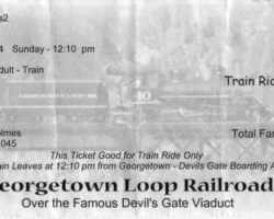 My ticket on the 12:10 train out of Devil's Gate