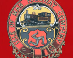 The logo of the Isle of Man Railway Company.