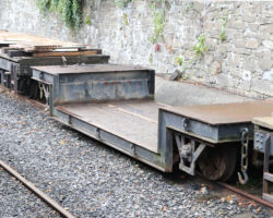 An unusual piece of IMR rolling stock - a four wheeled drop center flat.