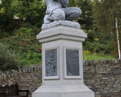 A monument stands in town as a tribute to the thousands of men that toiled underground for a century.