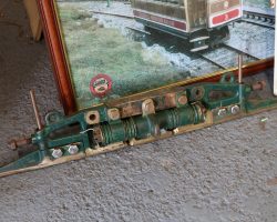 Sure, you've seen trolley wire suspenders before, but look closely - this is a section break with two little insulators holding the isolated chunk in the middle.