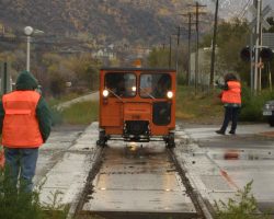 The flangeways in most of the Glenwood crossings were filled with mud, rocks, and debris. During the first run, making it across often involved one or two of us pushing.