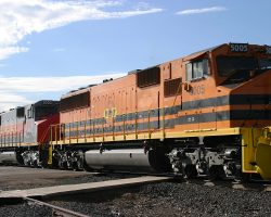 The first MK50-3, bearing the colors of the Utah's new owner, the Genesee & Wyoming, but still with Utah markings.