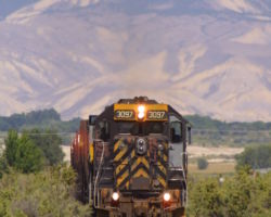 Rounding a bend near Olathe, CO.
