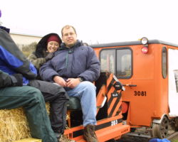My wife and I at Carbondale, with the stupidist look in the world frozen on my face.