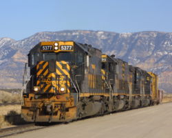 Backing on to a string of empties at the ECDC landfill.