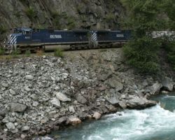 4645 starts along the cliffsides of Cheakamus Canyon