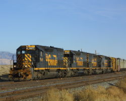 Four Rio Grande T-2s come through the yard at Mounds, UT