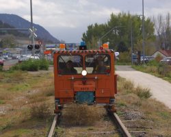 Pushing back through the south end of Glenwood - the flangeways, being mostly clear this time, aren't giving us much trouble except for this crossing
