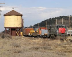 A bit broader view of the above equipment collection and water tank.