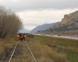 Just imagine if this was light rail - that big ol' four lane over there might not be so clogged during certain parts of the day.