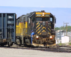 Spotting cars near the station end of the yard in Montrose