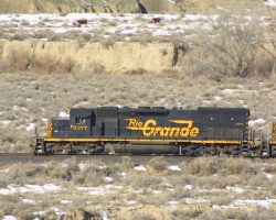 An attempt at a panning shot of 5377 moving through the scrub
