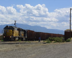 Switching out empties for loads at the Montrose yard.