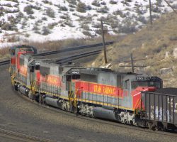 A very short Utah coal load leaves Kyune.