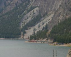 The 4653 north leads SQPG along the shores of Seton Lake.