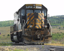 My first photo of 5349 (ever), sitting on one of the house tracks at Soldier Summit