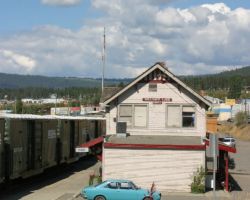 The old wooden PGE depot in Williams Lake