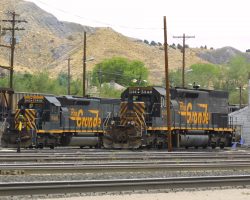 All five motors, idling away in the Helper yard. Too bad UP 6665 west didn't pick up 5349