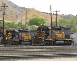 All five motors, idling away in the Helper yard. Too bad UP 6665 west didn't pick up 5349