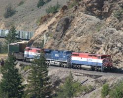 Emerging from the Fraser Canyon just north of Williams Lake.