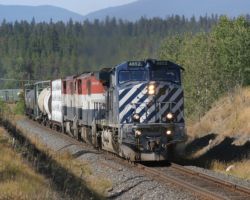 4652 pulls uphill at Chasm towards the summit at Potter.