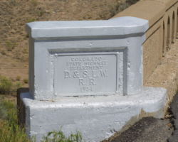 Very interesting road bridge plaques on the bridge at Dotsero - leftovers from the building of the Dotsero Cutoff.
