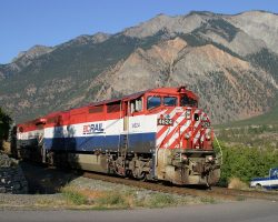 Crossing Seventh Street in Lillooet.