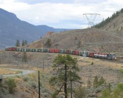 An SQPG, lead by BCOL 4654, comes through the controlled switch at north Glenfraser on Tuesday.