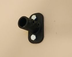 The Steel-Tek 3/4" flange, mounted into an exterior 2x6 stud with 3-1/2" lag bolts.