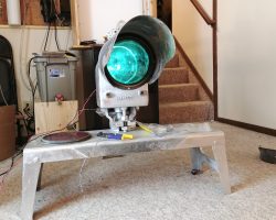 Installed into the signal head - I'm glad the bolts still fit and they didn't strip them or some such when the previous owner put in a spotlight.