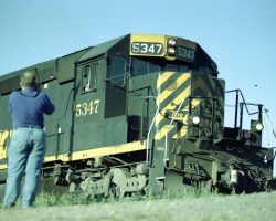 Yours truly showing my better side with DRGW 5347 in the background