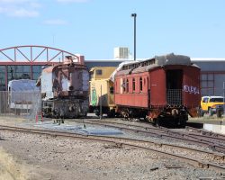 The Forney Museum of Transportation yard tracks on the morning of April 18, 2018.