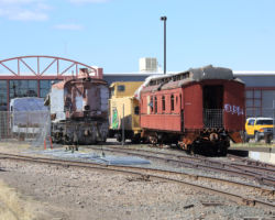 The Forney Museum of Transportation yard tracks on the morning of April 18, 2018.