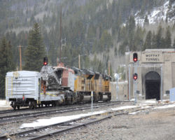 And into the tunnel we go... In 15 minutes, UP 3902 and crew will be headed down the other side. For any of us wanting to chase it, it would prove to be ~2 hours to the other side by road. Most of us went for beer instead.