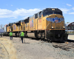 The crew has almost everything buttoned up at the Forney and is just about ready to start the trip west to Granby.