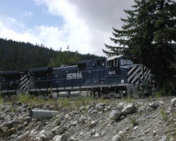 Surprise! Northbound (light) helpers south of Pemberton.