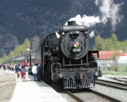 An even bigger surprise - a southbound steam excursion!