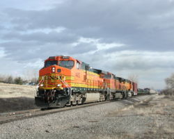 The first meet at Leyden - BNSF 4453 westbound