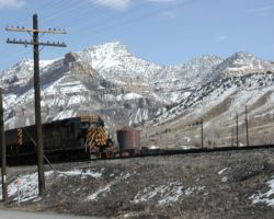 The three T-2s return to Helper after Saturday's Dirt Train run
