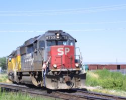 The crew of the Montrose Local switch the grain elevator in northwest Delta, CO, accounting for a good portion of the day's train.